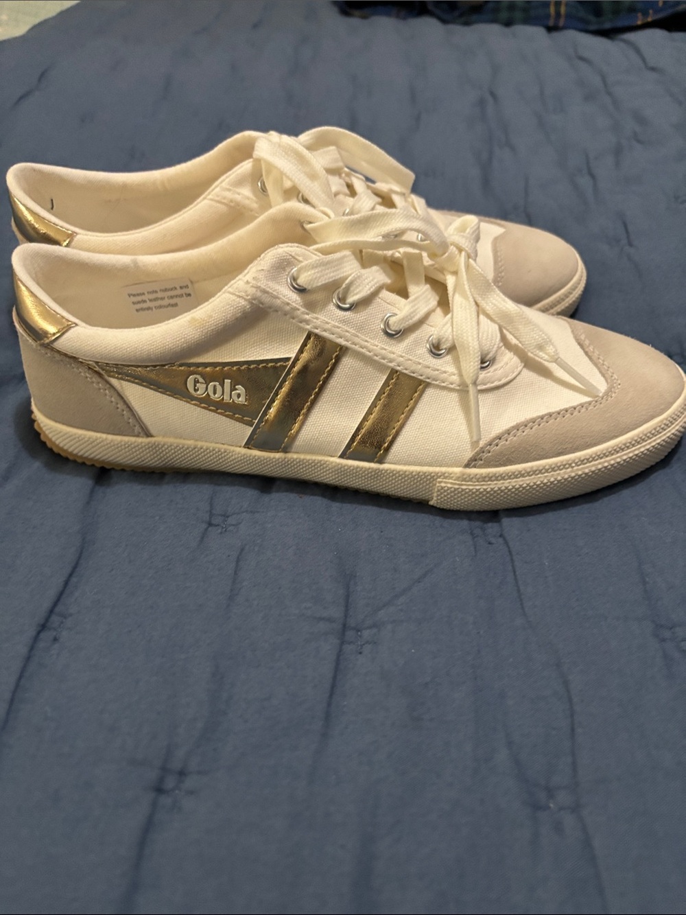 Gola Women's White and Gold Classic Sneakers
